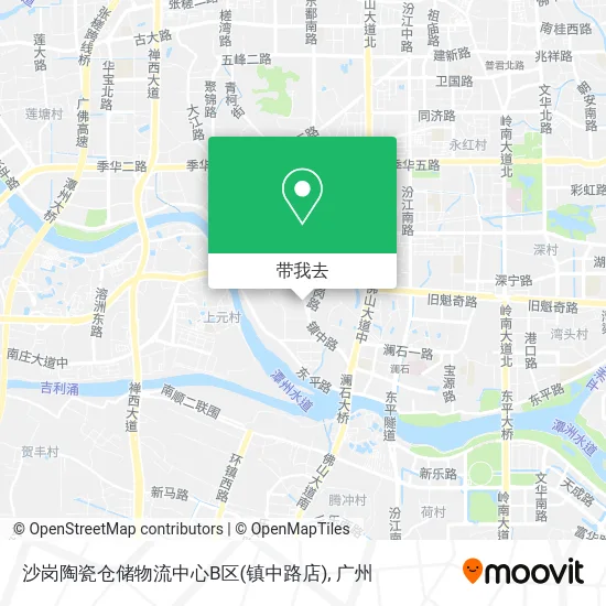 沙岗陶瓷仓储物流中心B区(镇中路店)地图
