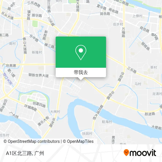 A1区北三路地图