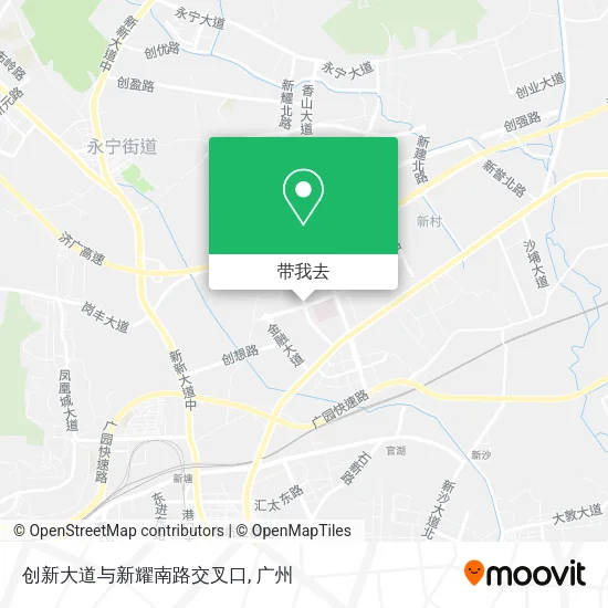 创新大道与新耀南路交叉口地图