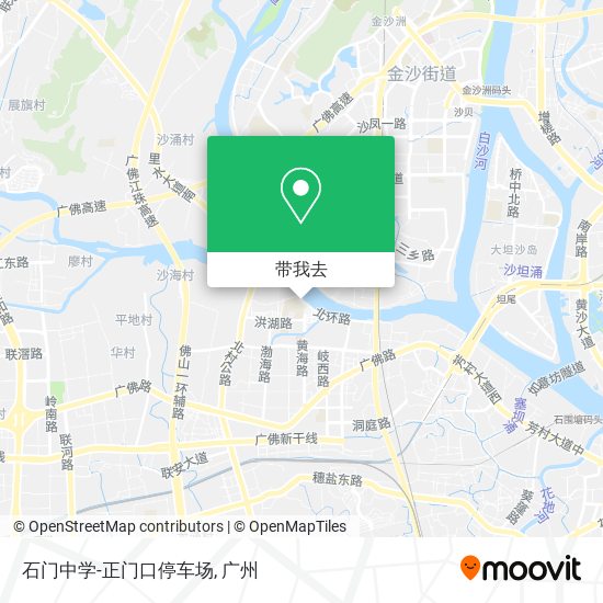 石门中学-正门口停车场地图