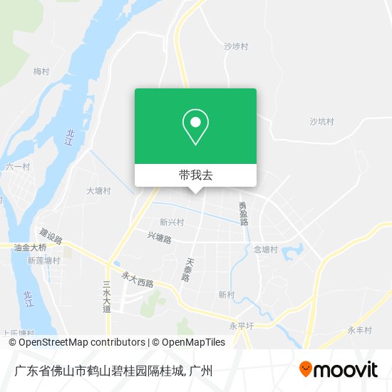 广东省佛山市鹤山碧桂园隔桂城地图
