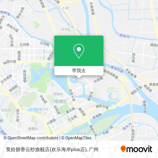 莨拾捌香云纱旗舰店(欢乐海岸plus店)地图