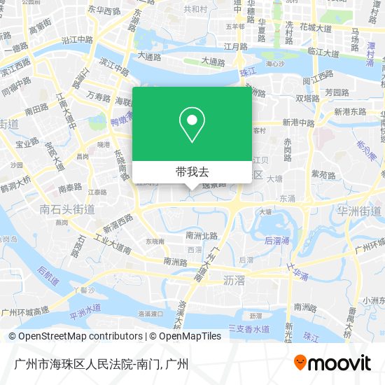 广州市海珠区人民法院-南门地图