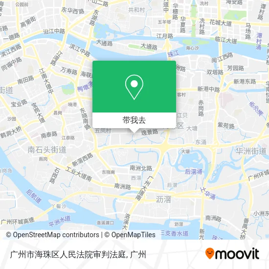 广州市海珠区人民法院审判法庭地图