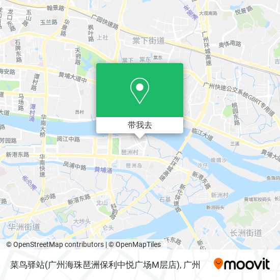 菜鸟驿站(广州海珠琶洲保利中悦广场M层店)地图