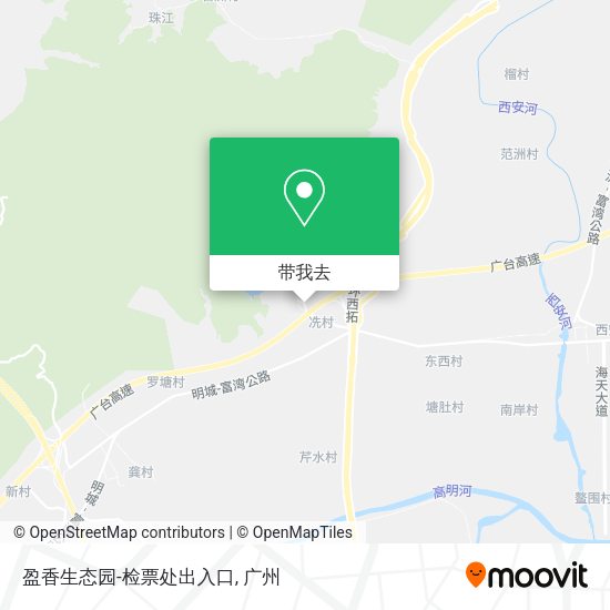 盈香生态园-检票处出入口地图