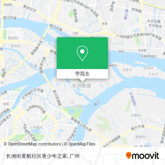 长洲街黄船社区青少年之家地图