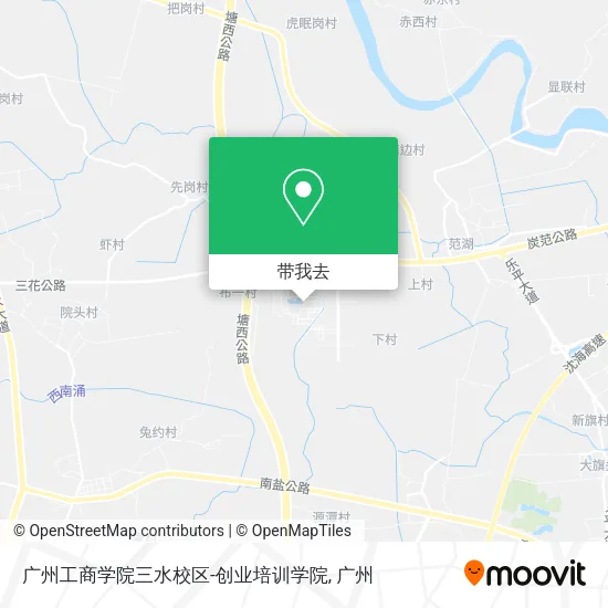 广州工商学院三水校区-创业培训学院地图