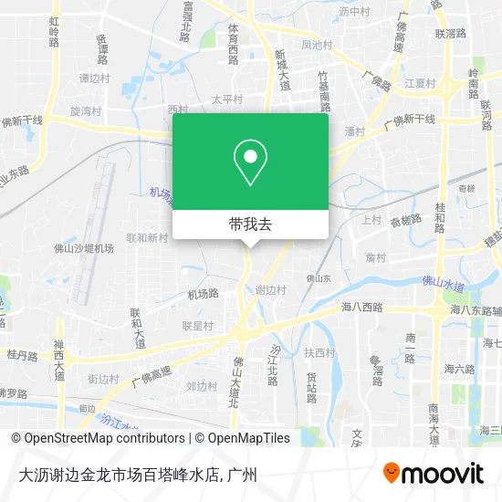 大沥谢边金龙市场百塔峰水店地图
