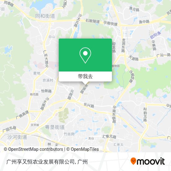 广州享又恒农业发展有限公司地图