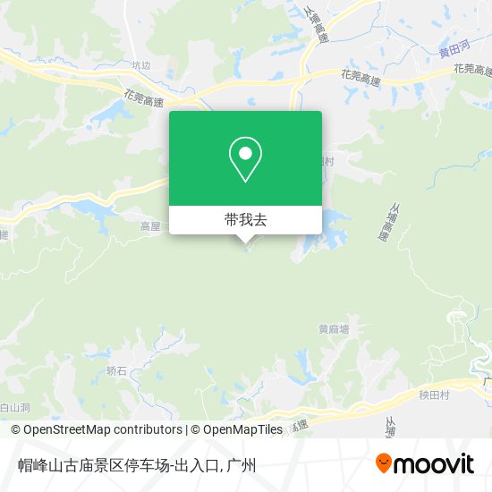 帽峰山古庙景区停车场-出入口地图