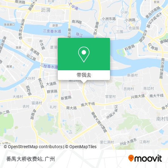 番禺大桥收费站地图