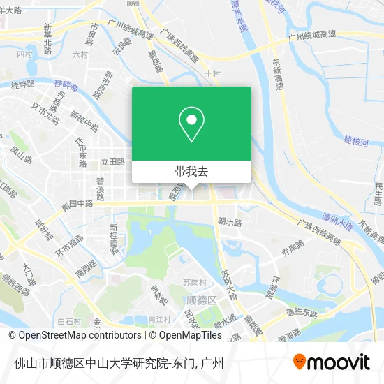 佛山市顺德区中山大学研究院-东门地图