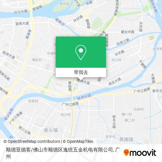 顺德亚德客/佛山市顺德区逸统五金机电有限公司地图