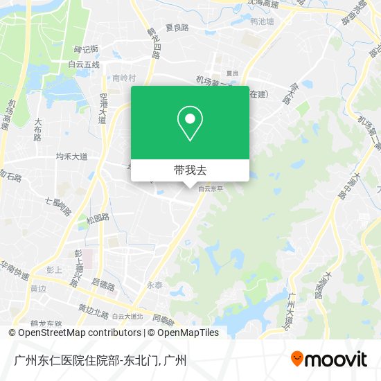 广州东仁医院住院部-东北门地图