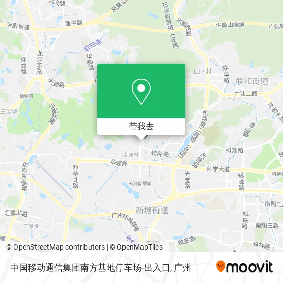 中国移动通信集团南方基地停车场-出入口地图