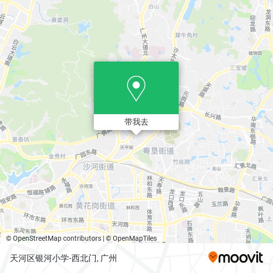 天河区银河小学-西北门地图