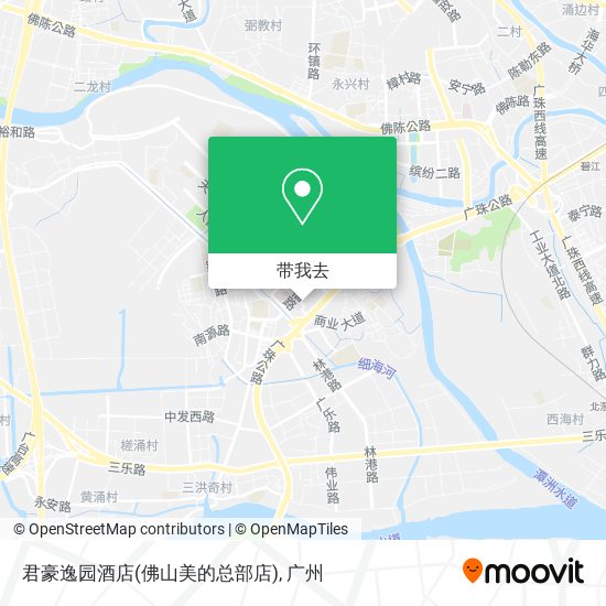 君豪逸园酒店(佛山美的总部店)地图