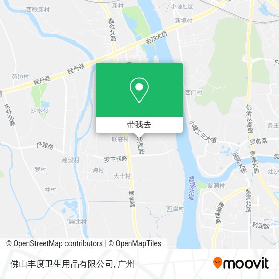 佛山丰度卫生用品有限公司地图