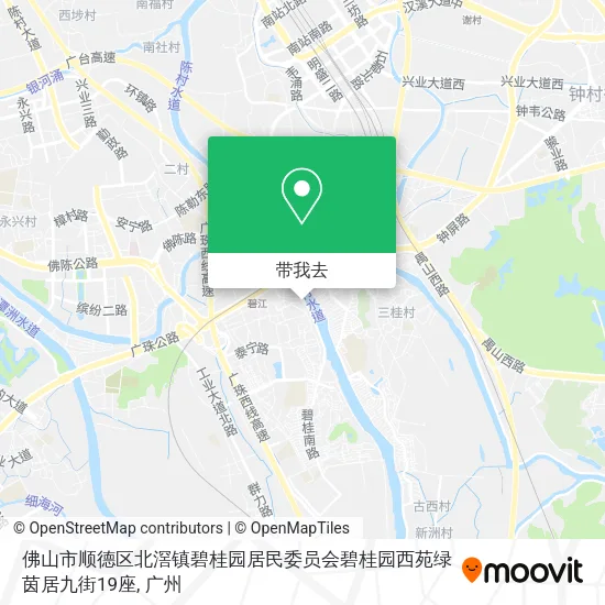 佛山市顺德区北滘镇碧桂园居民委员会碧桂园西苑绿茵居九街19座地图