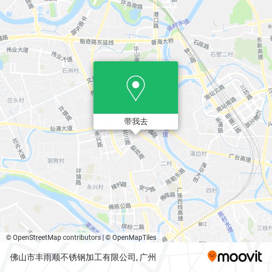 佛山市丰雨顺不锈钢加工有限公司地图