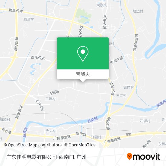 广东佳明电器有限公司-西南门地图