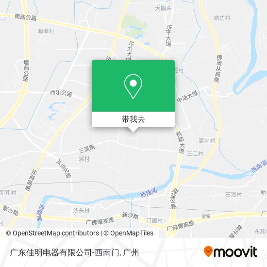 广东佳明电器有限公司-西南门地图