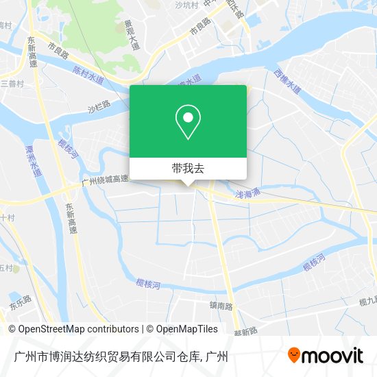 广州市博润达纺织贸易有限公司仓库地图