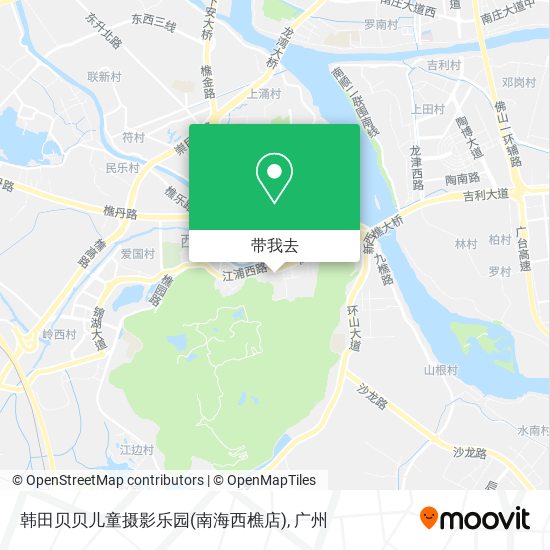韩田贝贝儿童摄影乐园(南海西樵店)地图