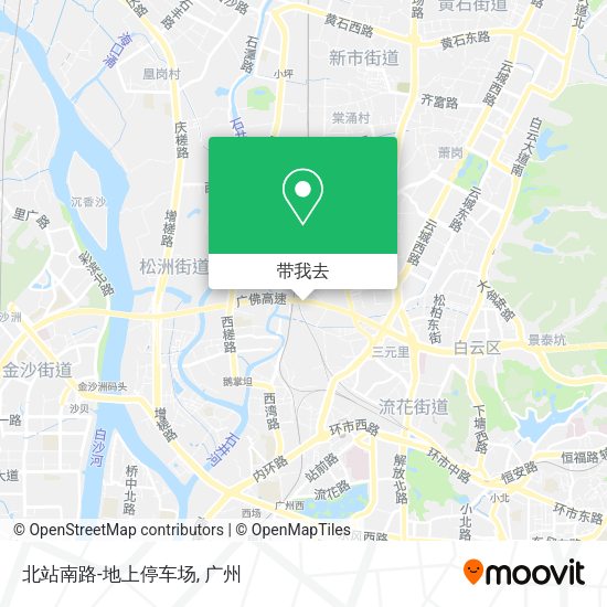 北站南路-地上停车场地图