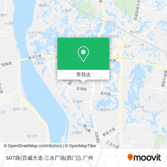 607路(百威大道-三水广场(西门))地图