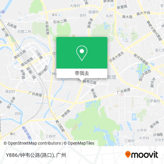 Y886/钟韦公路(路口)地图