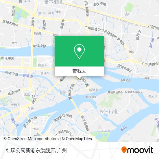 红璞公寓新港东旗舰店地图