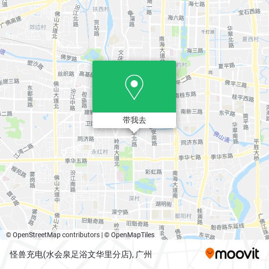 怪兽充电(水会泉足浴文华里分店)地图