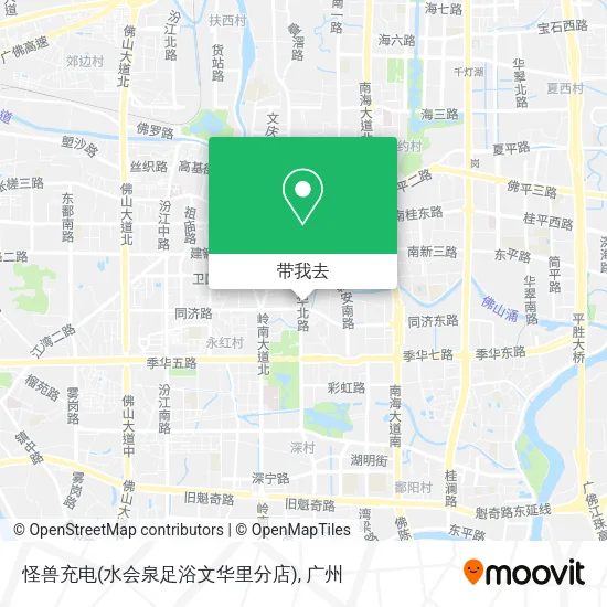 怪兽充电(水会泉足浴文华里分店)地图