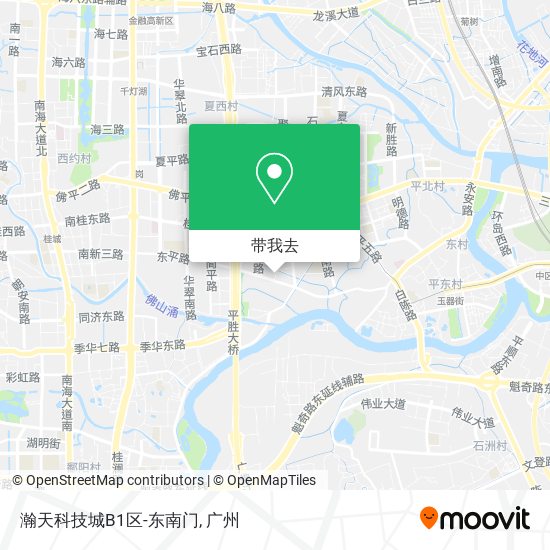 瀚天科技城B1区-东南门地图