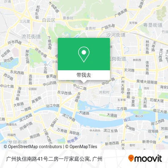 广州执信南路41号二房一厅家庭公寓地图