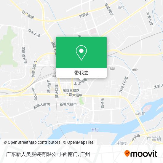 广东新人类服装有限公司-西南门地图