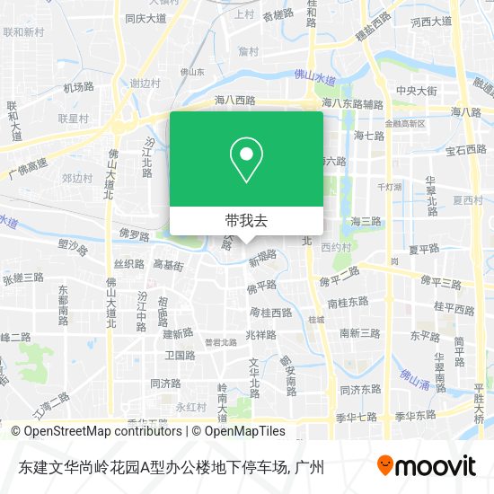 东建文华尚岭花园A型办公楼地下停车场地图