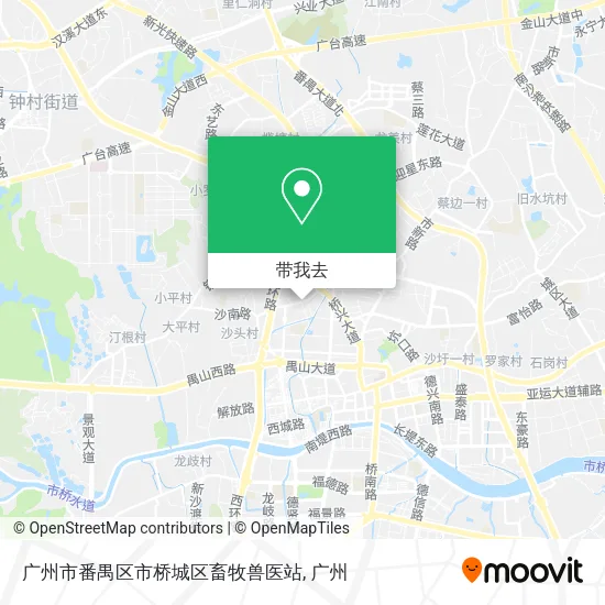 广州市番禺区市桥城区畜牧兽医站地图