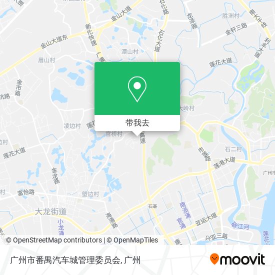 广州市番禺汽车城管理委员会地图