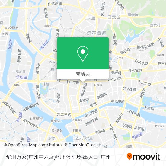 华润万家(广州中六店)地下停车场-出入口地图