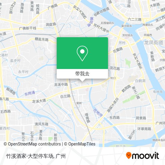 竹溪酒家-大型停车场地图