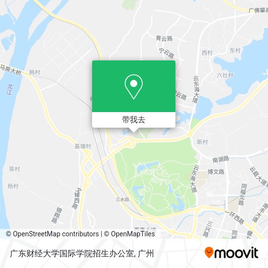 广东财经大学国际学院招生办公室地图