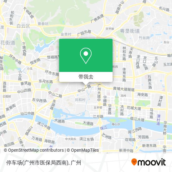 停车场(广州市医保局西南)地图