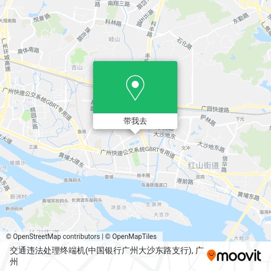 交通违法处理终端机(中国银行广州大沙东路支行)地图