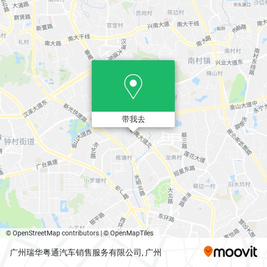 广州瑞华粤通汽车销售服务有限公司地图