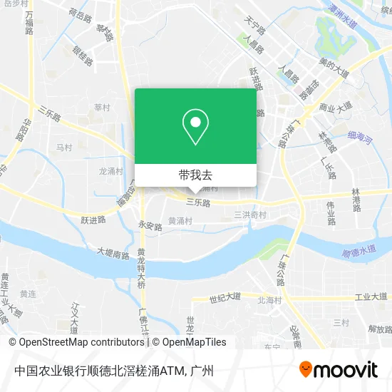 中国农业银行顺德北滘槎涌ATM地图