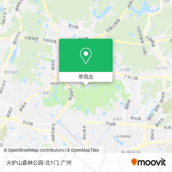 火炉山森林公园-北1门地图