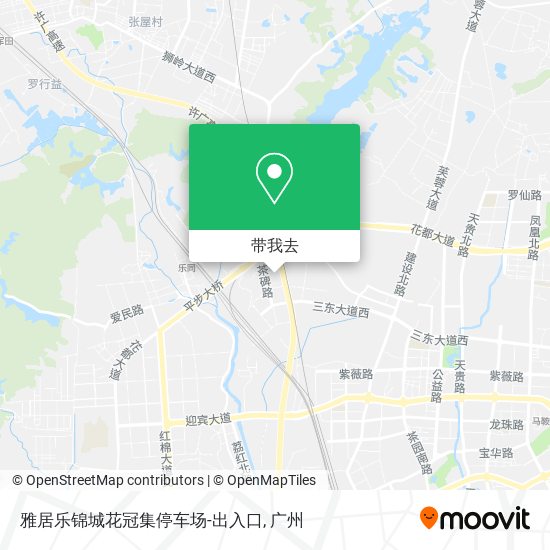 雅居乐锦城花冠集停车场-出入口地图